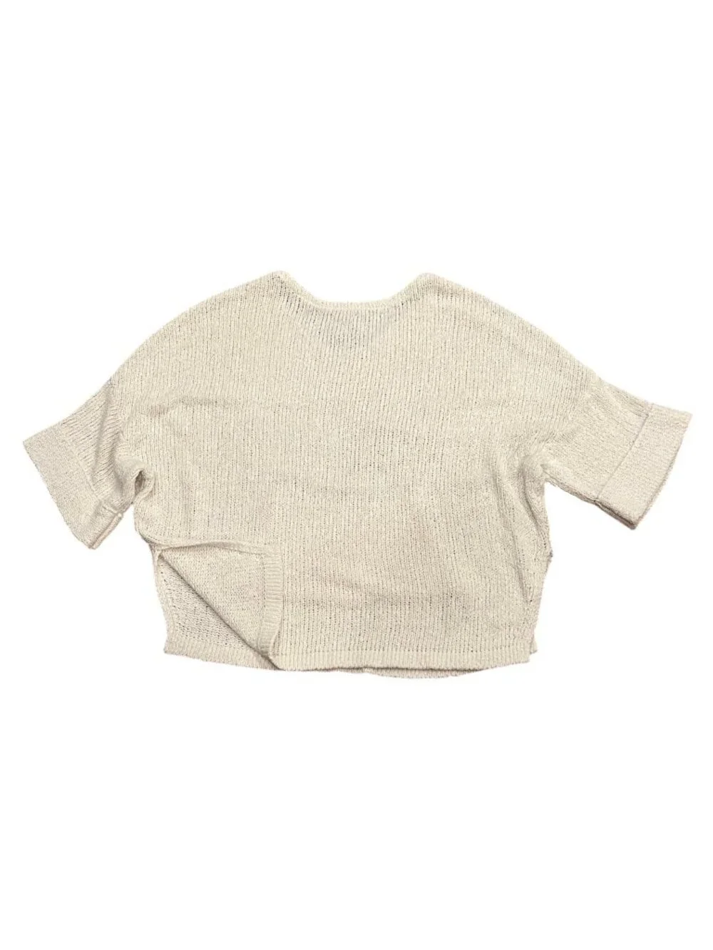 Free People Oversized V-neck Kangaroo Pocket Sweater, Ivory, S